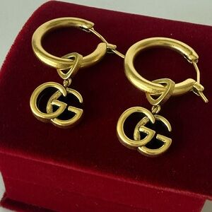 Gucci Gold GG Hoop Earrings